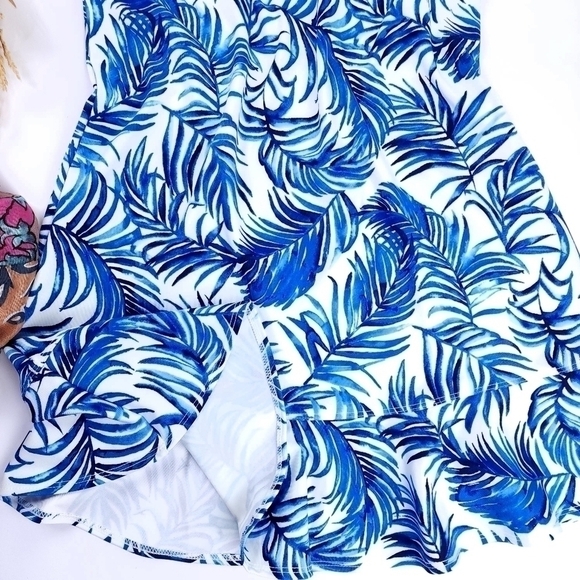 Tommy Bahamas Blue White Floral Golf Dress Sz Xs - Picture 10 of 12